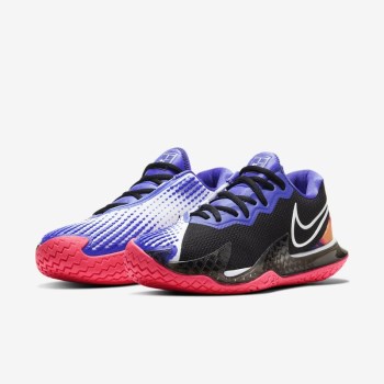 Nike Court Air Zoom Vapor Cage 4 - Női Teniszcipő - Fekete/Piros/Lila/Fehér